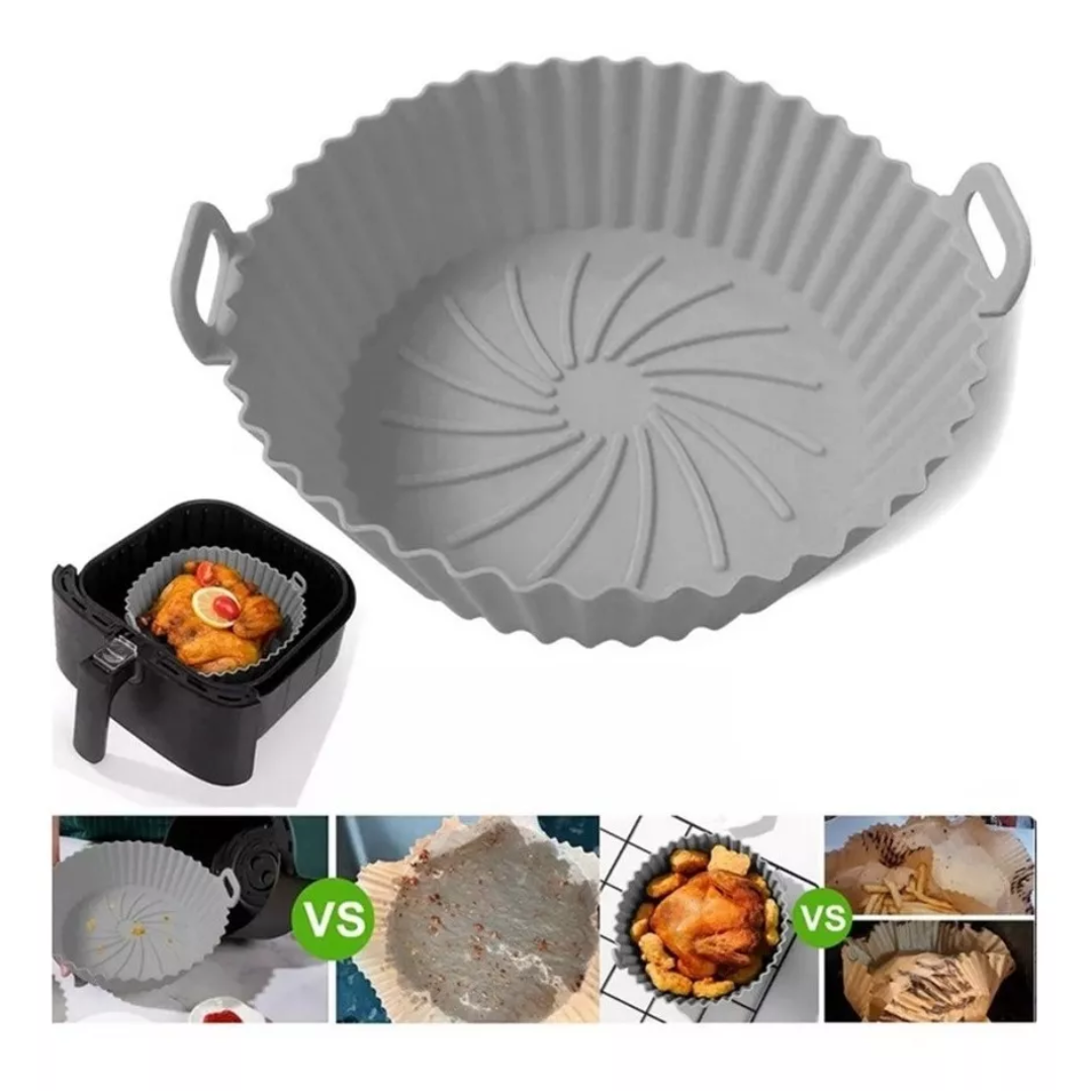 Molde Protector de Silicona para Freidora de Aire (Air Fryer) – Reutilizable y Antiadherente