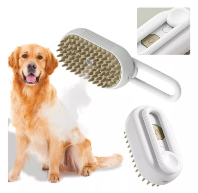 Cepillo Vaporizador para Mascotas – Limpieza y Cepillado 2 en 1