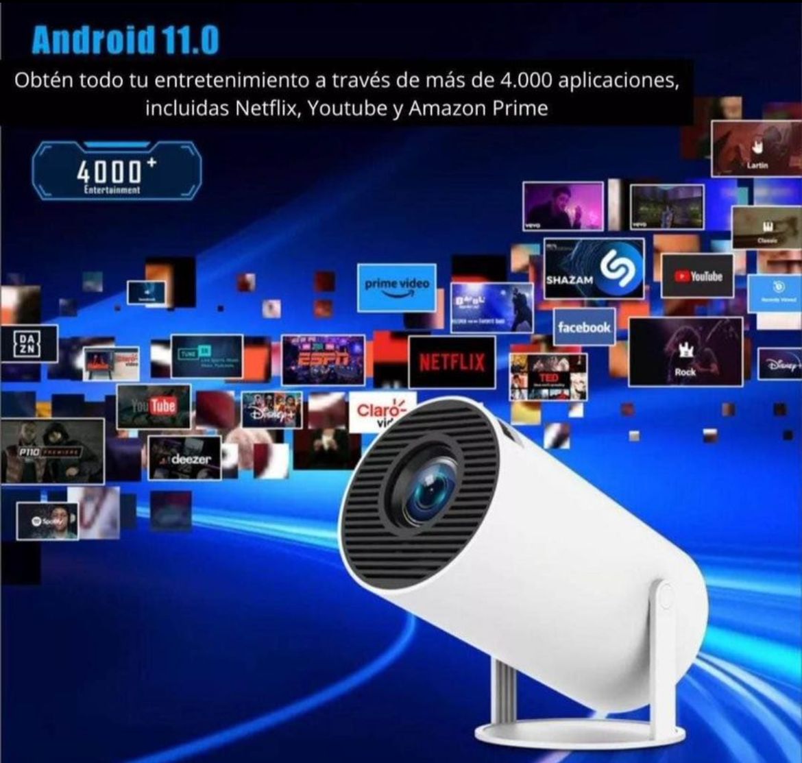 Mini Proyector Portátil 4K Android 11.0
