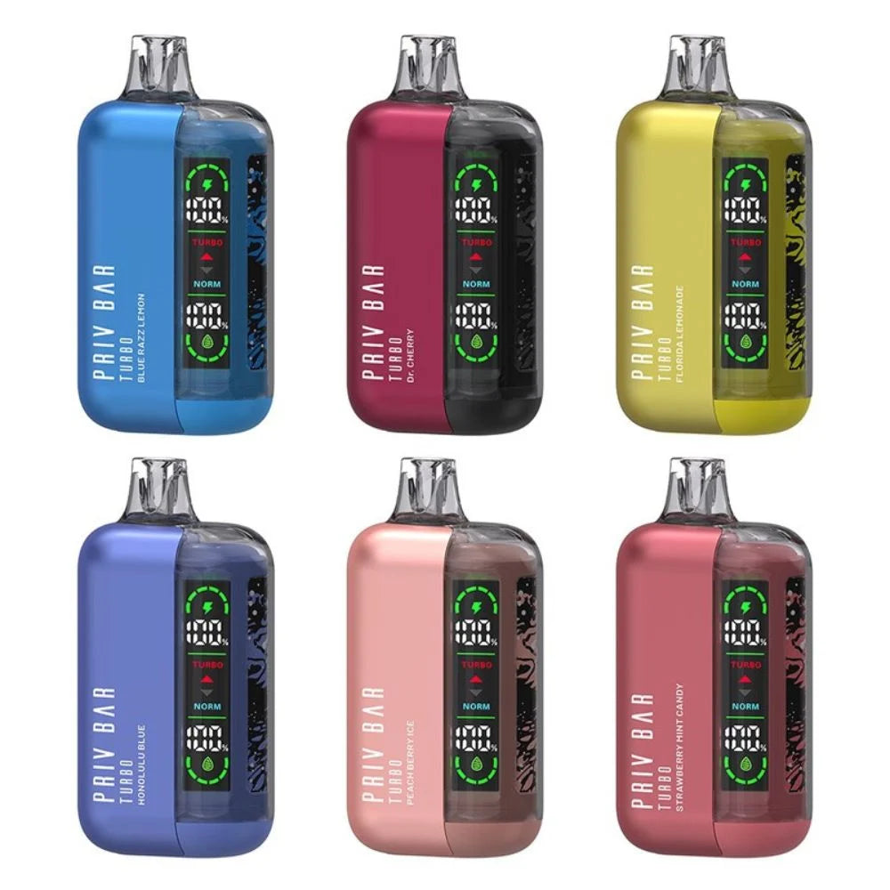 Vaper Priv Bar Turbo 15.000 Puffs – Pantalla Digital + Batería Recargable