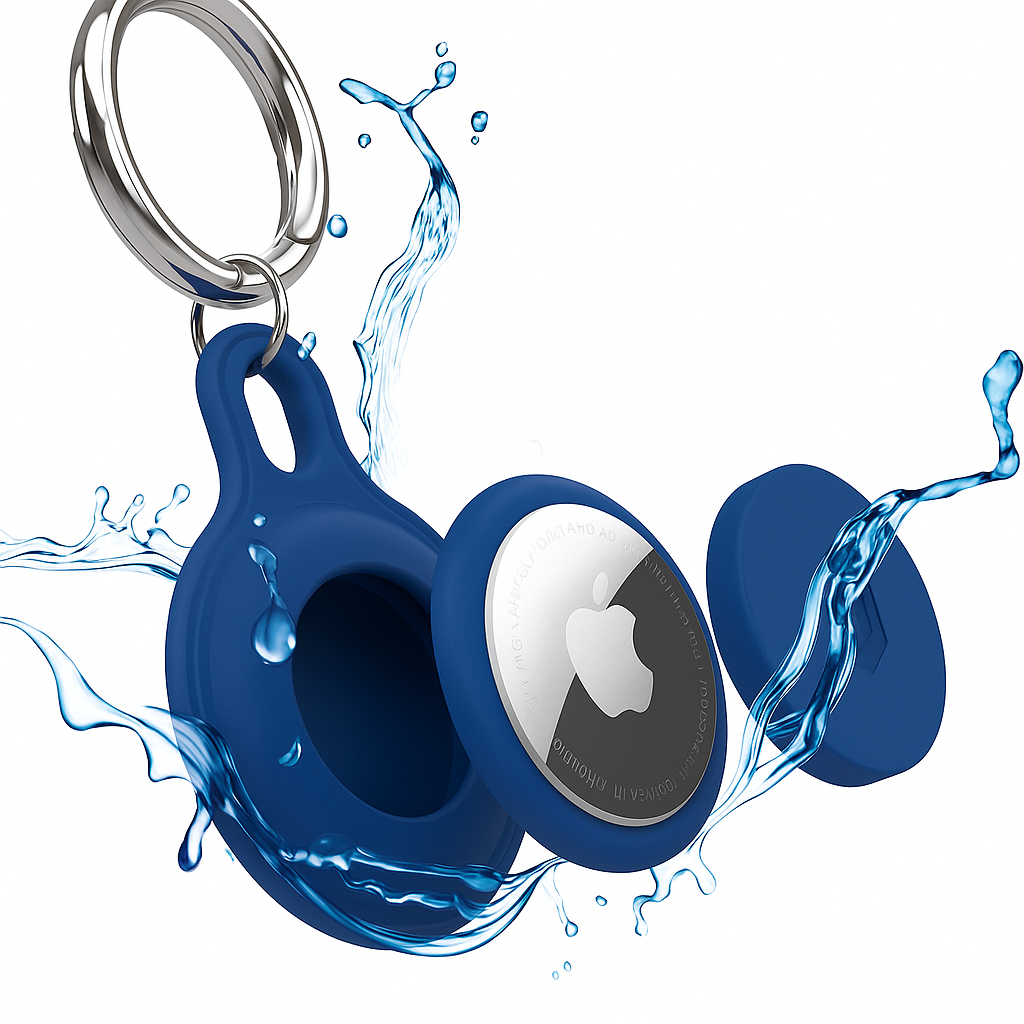 Funda Protectora Impermeable para Apple AirTag con Llavero de Seguridad