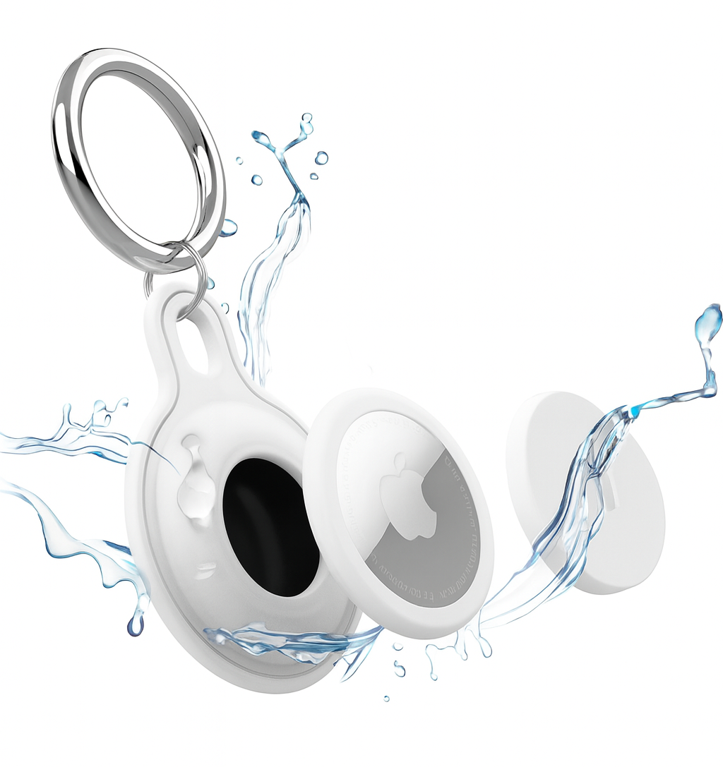 Funda Protectora Impermeable para Apple AirTag con Llavero de Seguridad