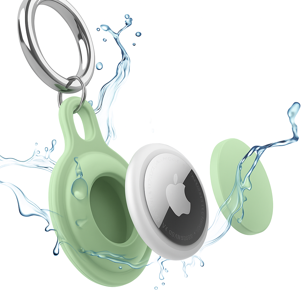 Funda Protectora Impermeable para Apple AirTag con Llavero de Seguridad