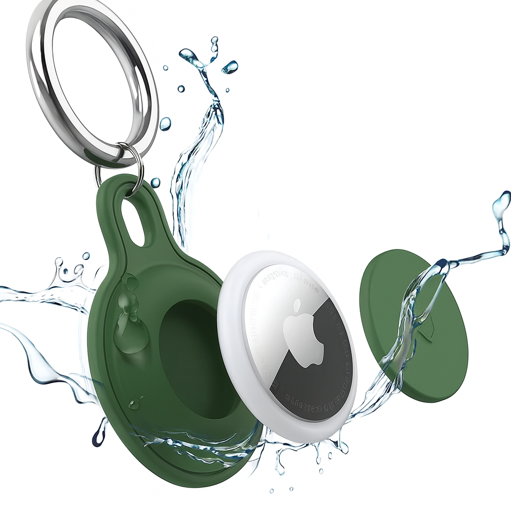 Funda Protectora Impermeable para Apple AirTag con Llavero de Seguridad