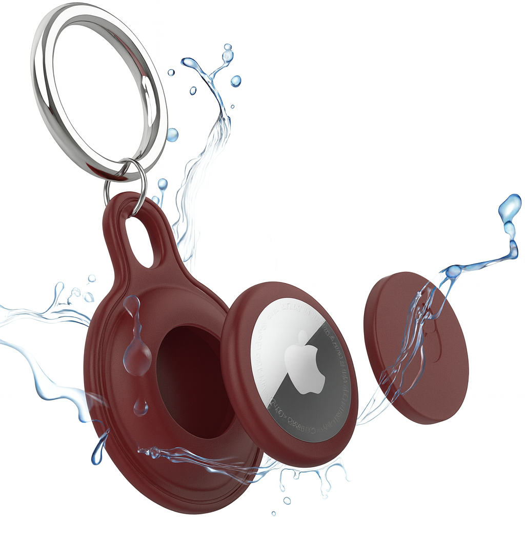 Funda Protectora Impermeable para Apple AirTag con Llavero de Seguridad