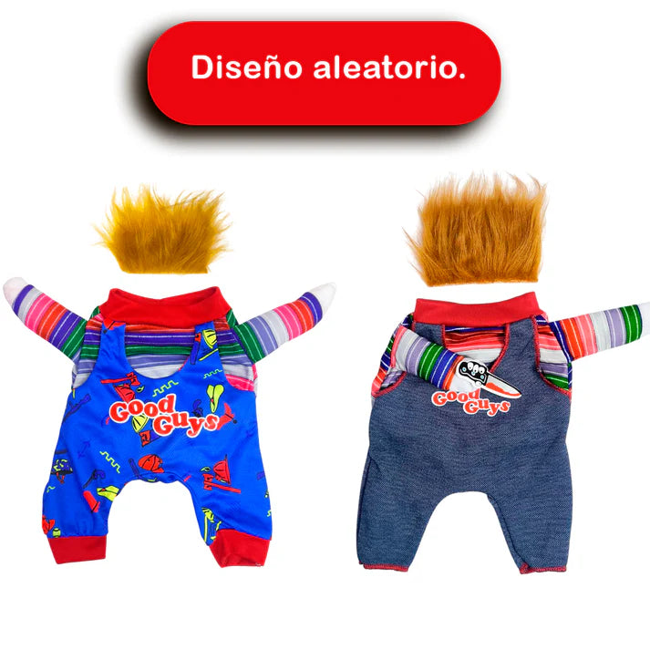 Disfraz de Muñeco Asesino para Mascotas (Estilo Chucky)