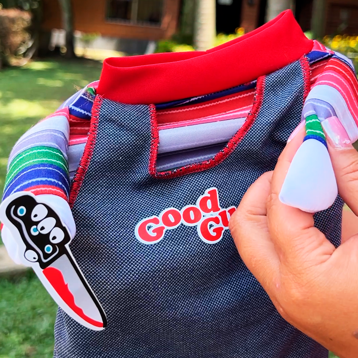 Disfraz de Muñeco Asesino para Mascotas (Estilo Chucky)